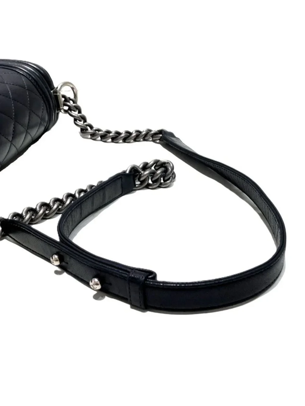 Chanel Large Chain Shoulder Bag Boy Lambskin